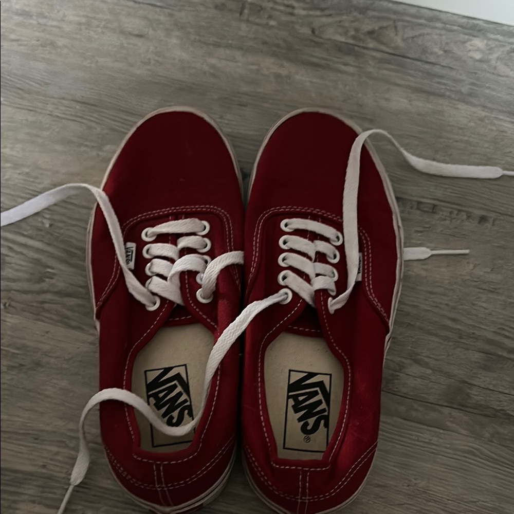 Vans Red Canvas Sneakers
